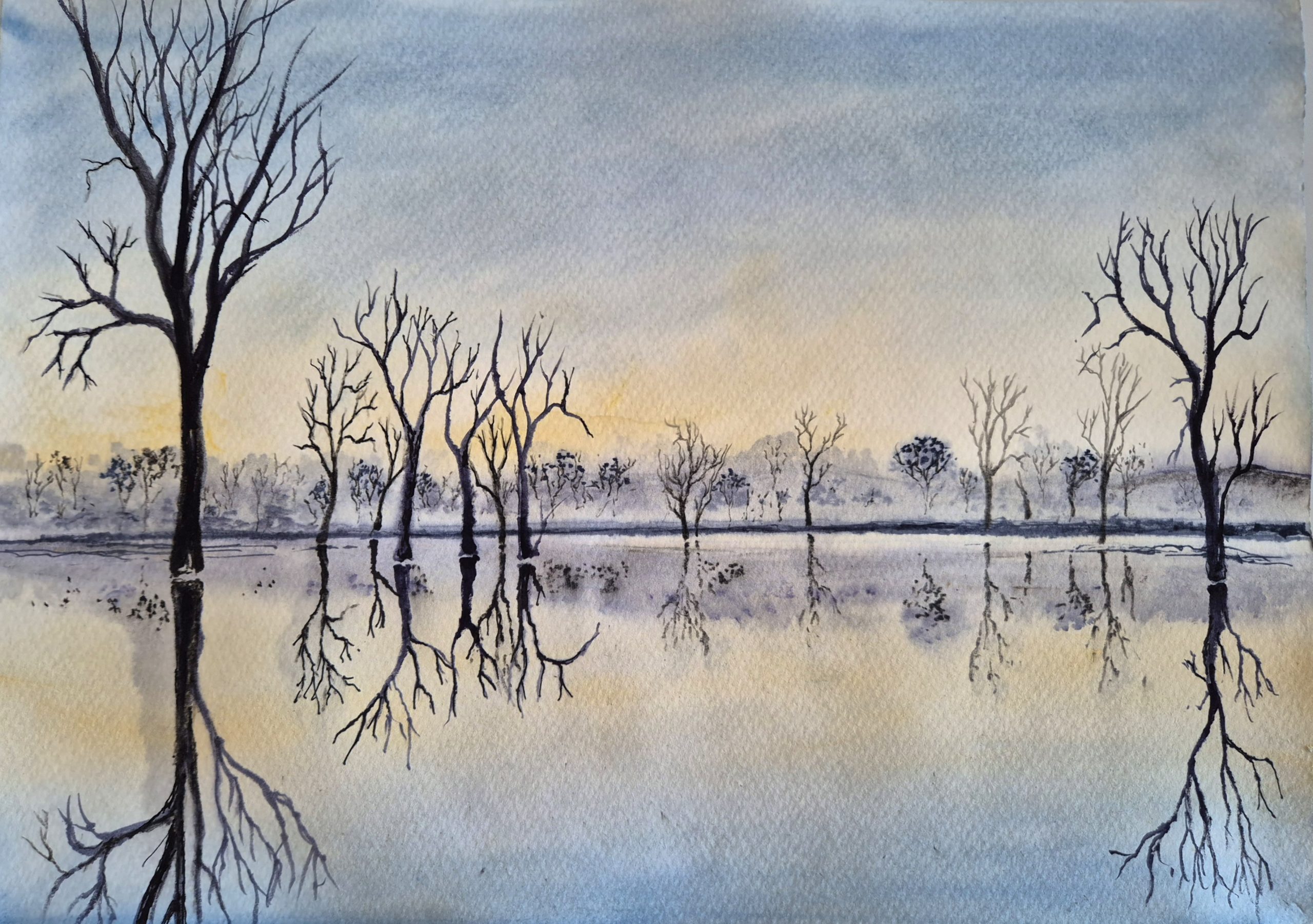 Sunrise on Lake Gordon